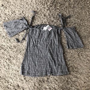Urban outfitters off the shoulder tie dress